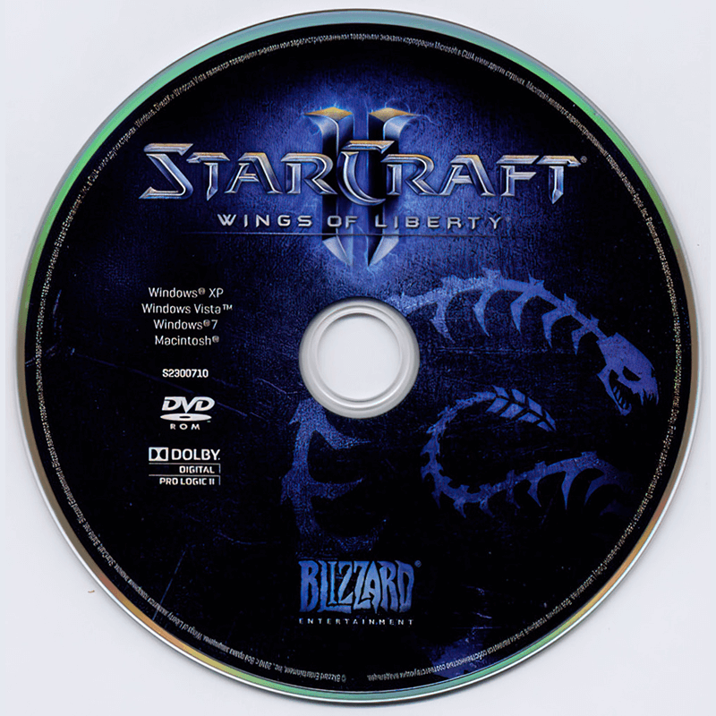Пиратский диск StarCraft II Wings of Liberty для Windows